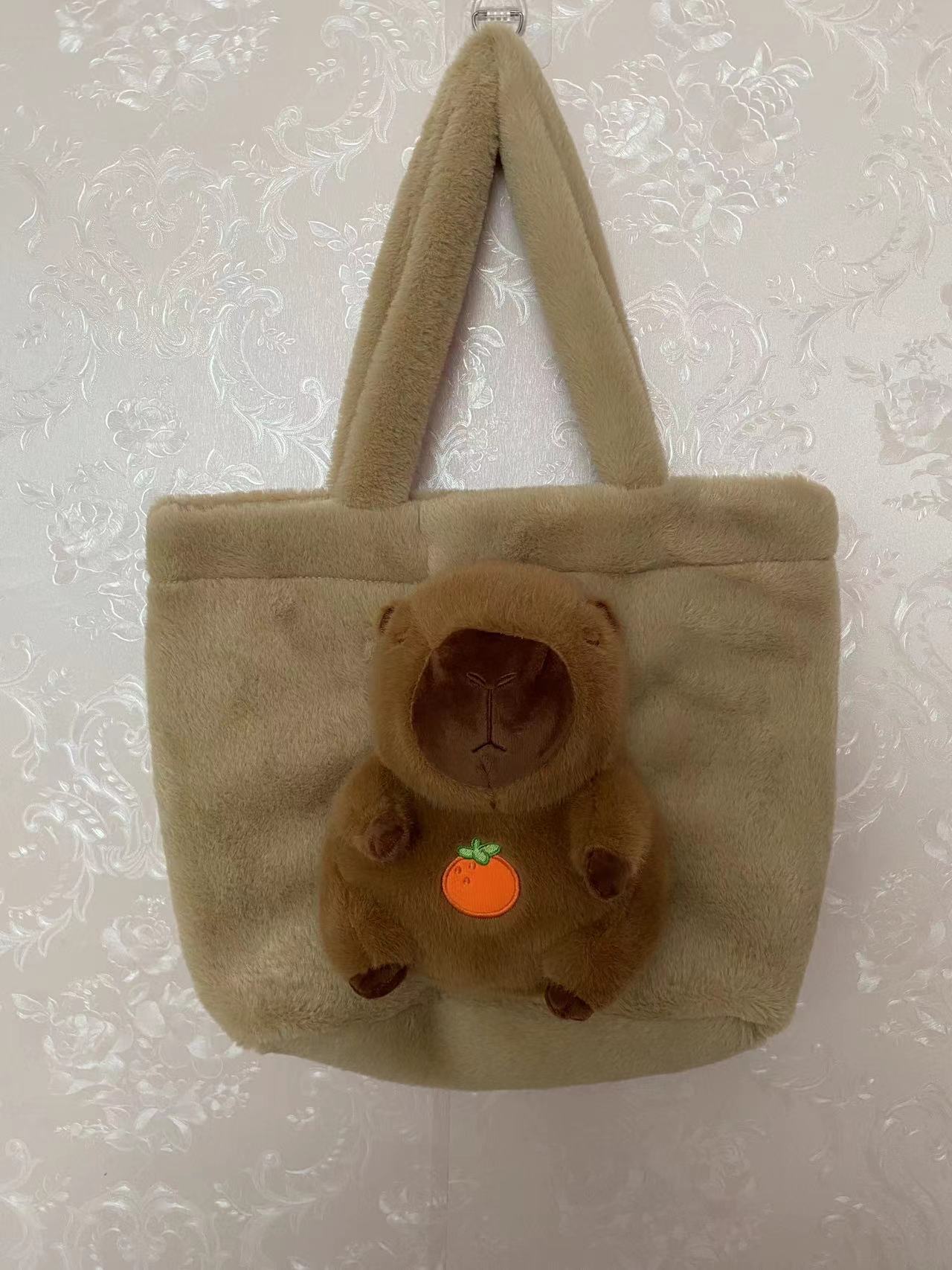 Comercio exterior nueva bolsa de felpa, muñeca, bolso, máquina de agarre, máquina de garras, intercambio de muñecas, muñeca de oso, ciudad de videojuegos, intercambio de mochilas