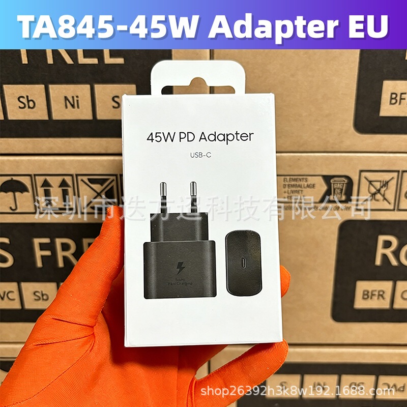Sansung Samsung 45W Charger Is Suitable for S22U+ 20 21Note10 Fast Charging Adapter Ta845 Europe Sansung Samsung 45W Charger Is Suitable for S22U+ 20 21Note10 Fast Charging Adapter Ta845 Europe