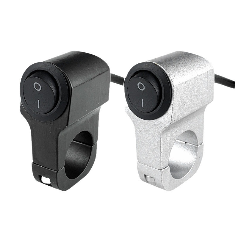 Motocicleta aleación de aluminio modificado mango interruptor proyector faro apagado encendido-apagado grifo interruptor de dos hilos