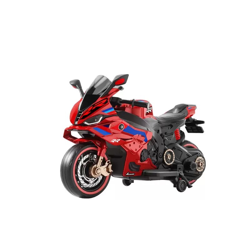 Motocicleta eléctrica para niños con música y luces frescas para bebés de carga de dos ruedas que se pueden sentar y controlar remotamente