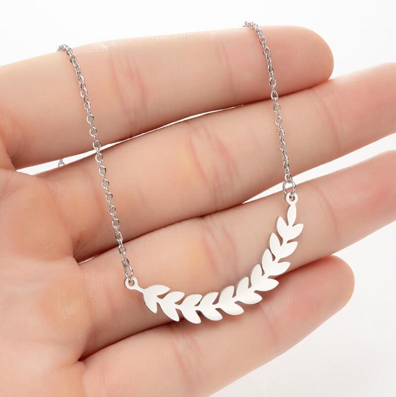 Fashion Leaf Stainless Steel Plating Necklace 1 Piece