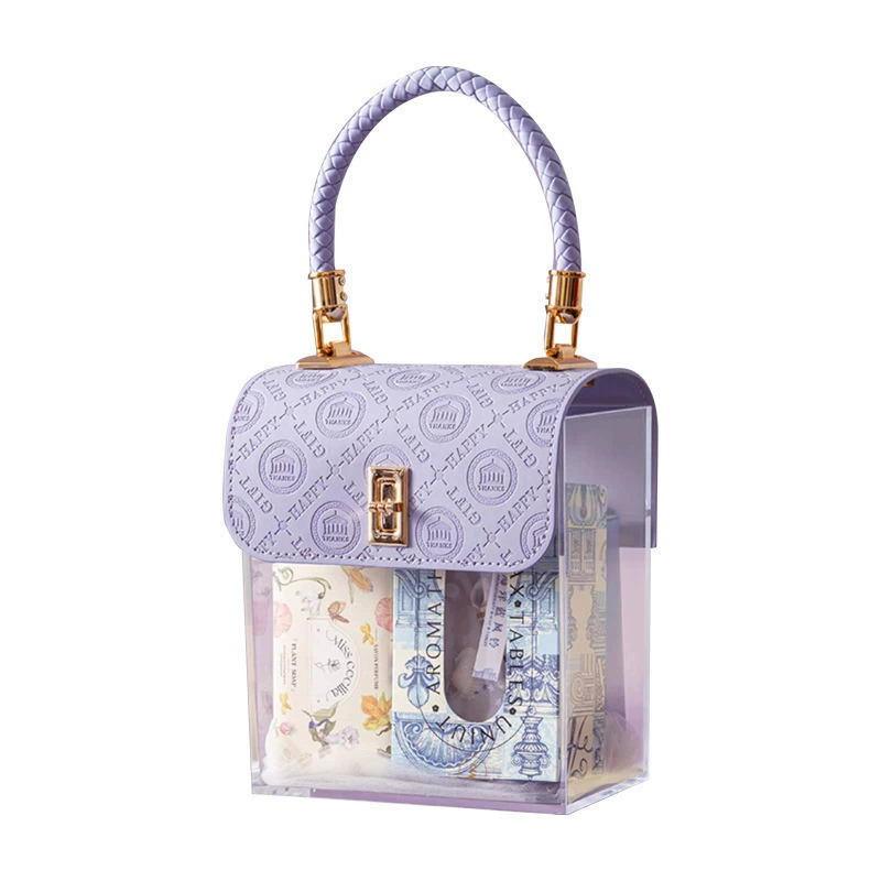 Acrylic transparent handheld gift box, set, pack, (Physicals), new collection, light luxury style