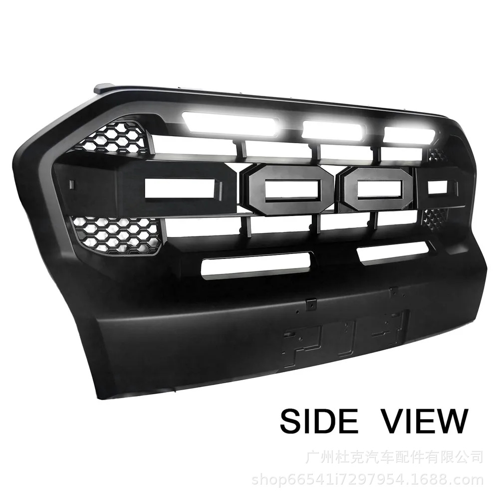 Suitable for Ford Ranger T8 2018-2021 Models with Lighted Grille, Front Face Modification Grille, Off-Road Accessories