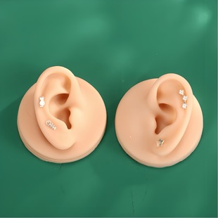 Silicone Ear Model Human Ear Stud Earring Display Jewelry Stand Piercing Tattoo Practice Silicone Rubber