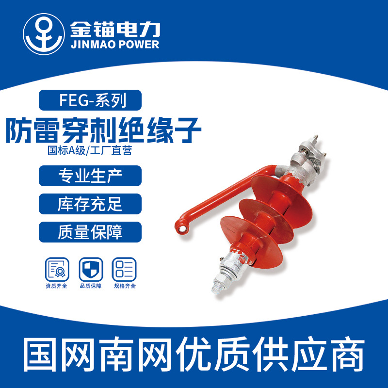 金锚厂家直发FEG-12防雷穿刺绝缘子 批发 硅胶绝缘子 穿刺型支柱