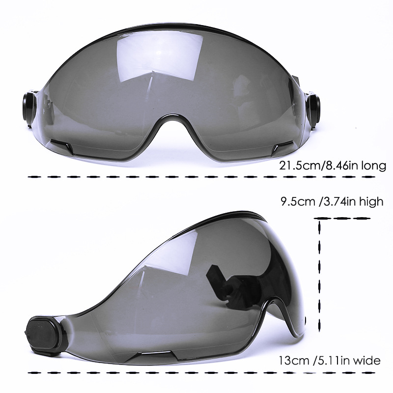 Casco de seguridad especial gafas accesorios de gafas CE EN166 ANSI Z87.1 PC gafas tipo casco