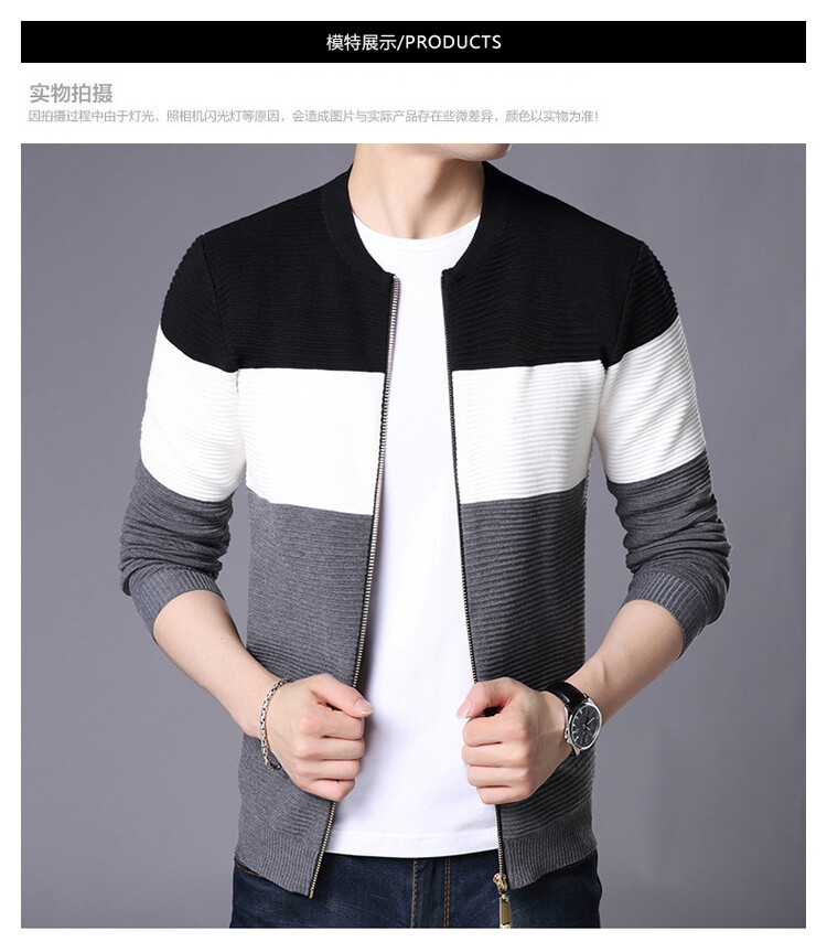 Nueva ropa de punto para hombre para otoño e invierno 2023, chaqueta de estilo moderno, sencillo, cómodo, informal, suministrada por la fábrica.