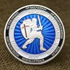 Custom colored paint metal commemorative medal challenge coin armor warrior green badge three -dimensional relief coins