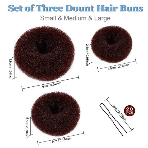 Nylon ball head donut plus U-shaped needle hair twist set hairdressing tools hair twist set Amazon