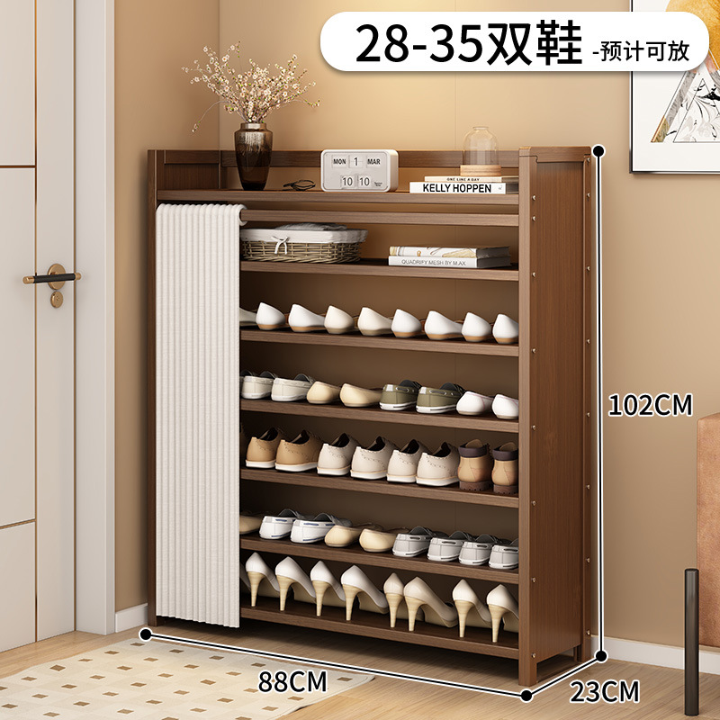 Estante de almacenamiento de almacenamiento para sala de estar doméstica sin instalación de porta de entrada del gabinete de zapatos multicapa estante de almacenamiento de suelo simple