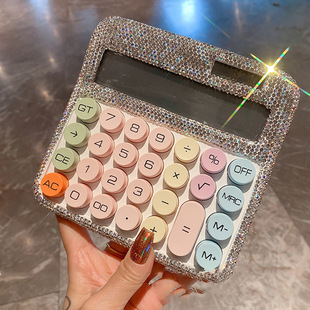 Diamond High Color Value Calculator Dopamine Cute Office Mechanical Keyboard Computer Portable Goddess New