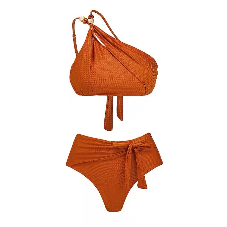 Women's Solid Color 3 Pieces Set Bikinis Swimwear display picture 2