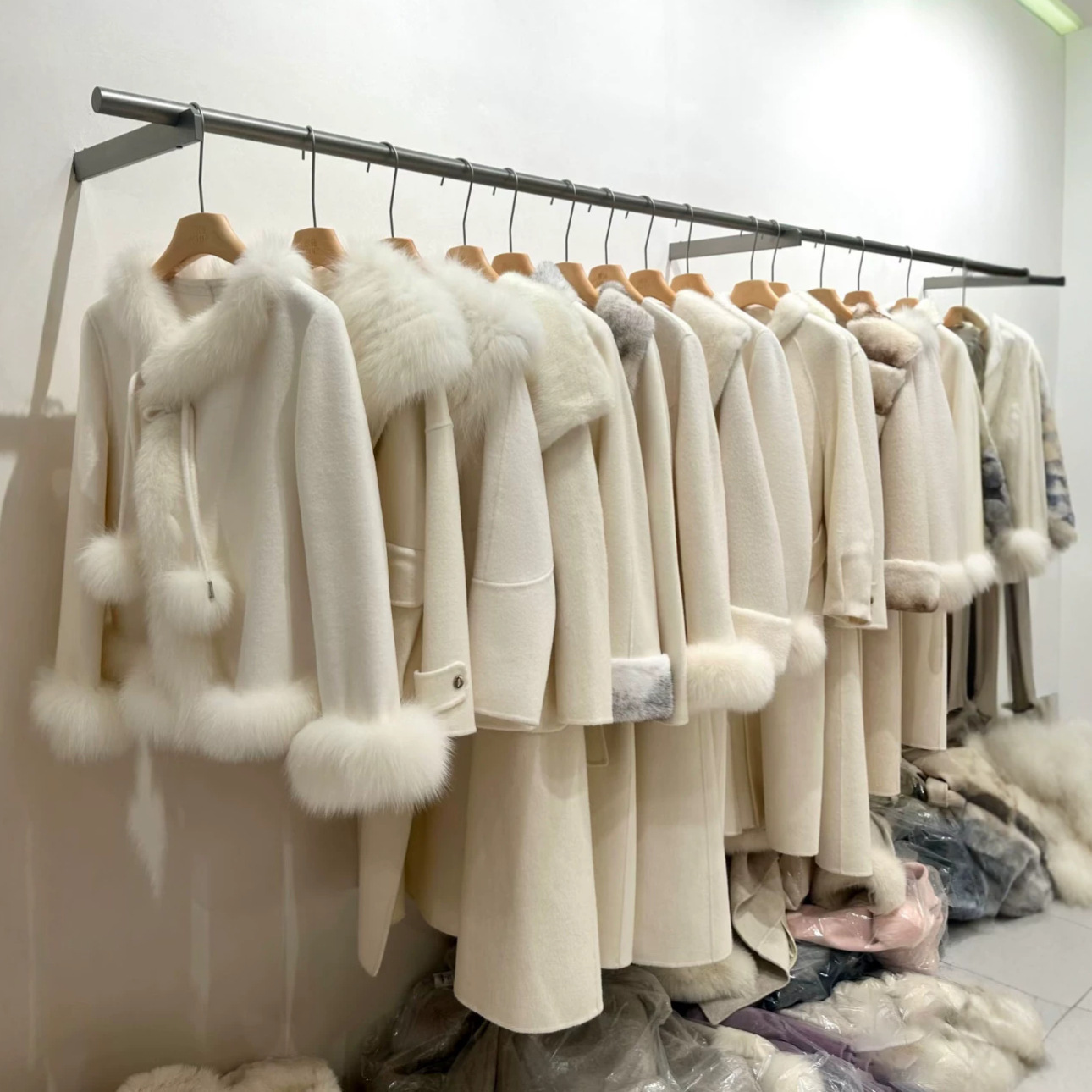 南油秋冬季新款双面羊毛羊绒呢子大衣女中长款外套女品牌女装批发