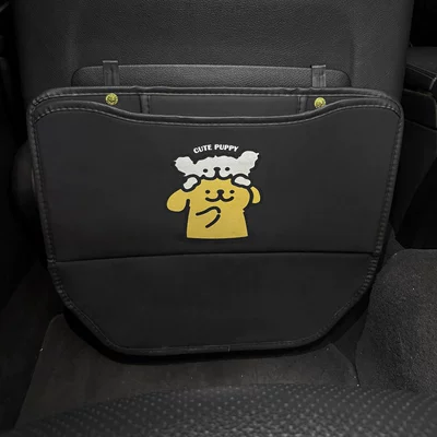 Creative Puppy Car Anti-Kick Mat, Universal Car Seat Back Anti-Dirt Mat, Children's Rear Seat Car Anti-Kick Pad (Chair back anti-kick pad) - white-and-yellow-stacked-anti-kick-pad-single-piece