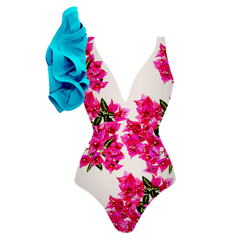 Femmes Élégant Style Classique Fleur Ensemble 2 Pièces Une Seule Pièce Maillots De Bain display picture 19