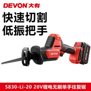 Daiyou Electric Reciprocating Saw Rechargeable Lithium Battery Saw for Home Use Handheld Bone Cutting 5830 Powerful Lithium Battery
