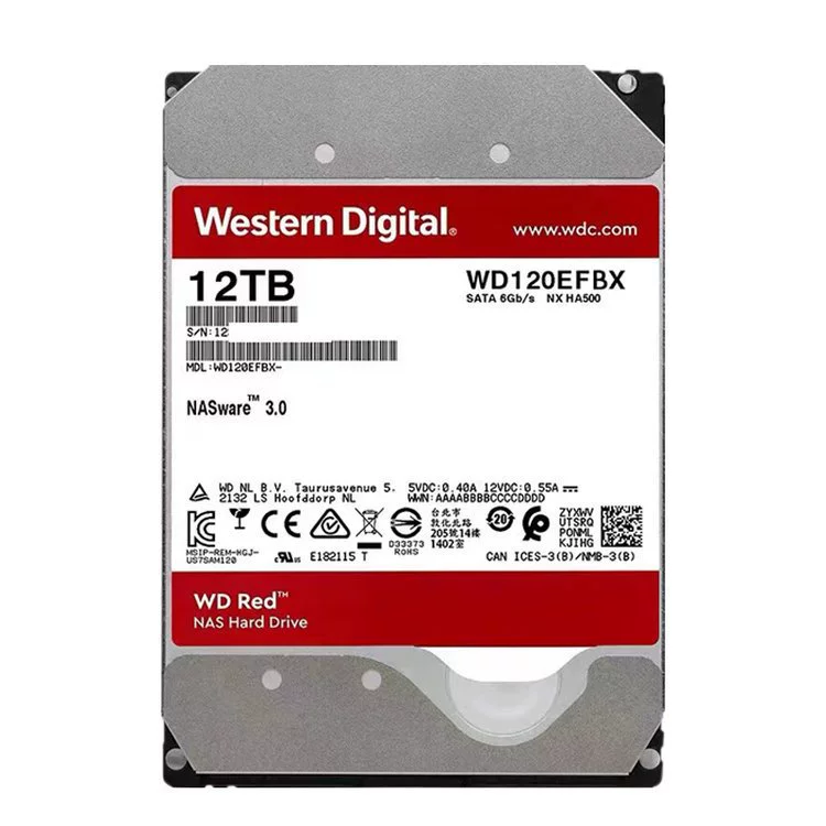 Оригинальный Red Plus 12TB WD120EFBX SATA6Gb/s сетевой NAS жёсткий диск