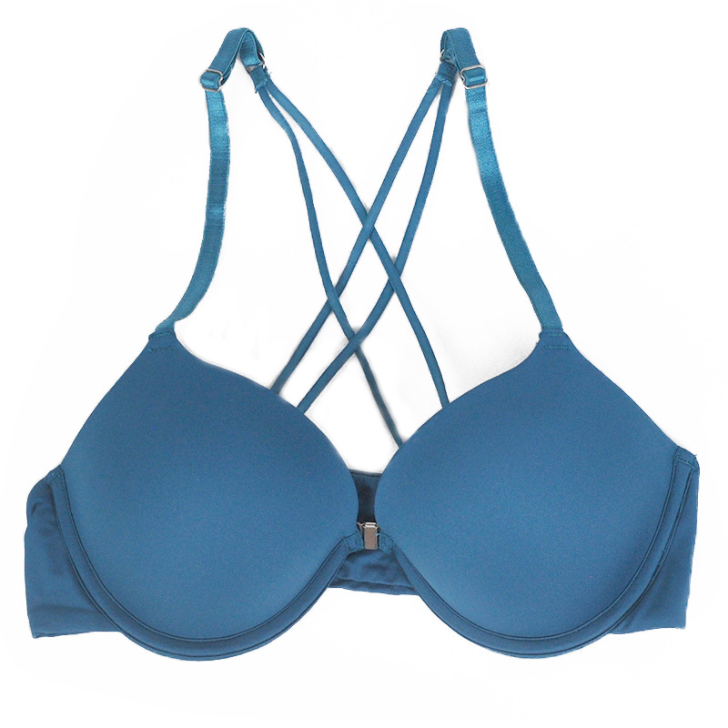 6ixty8ight光面聚拢钢圈bras吊带美背法式文胸少女内衣批发定制