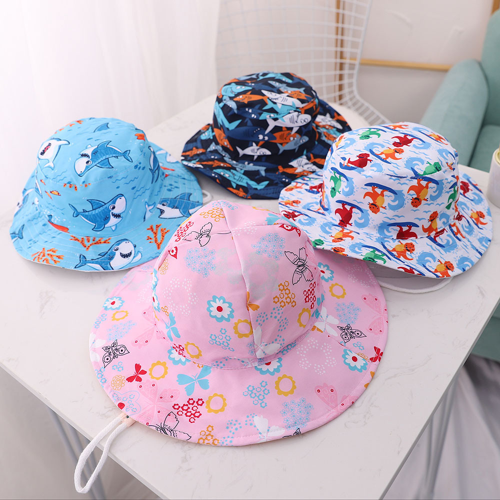Unisex Cotton Baby Bucket Hat Spring Summer Animal Pattern_voghion.com
