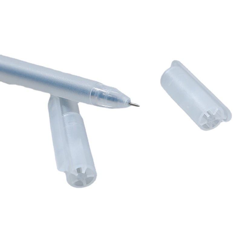 Bolígrafo blanco pequeño bolígrafo de góner bolígrafo de firma transparente mate estudiante simple papelería juego creativo bolígrafo al por mayor de plástico
