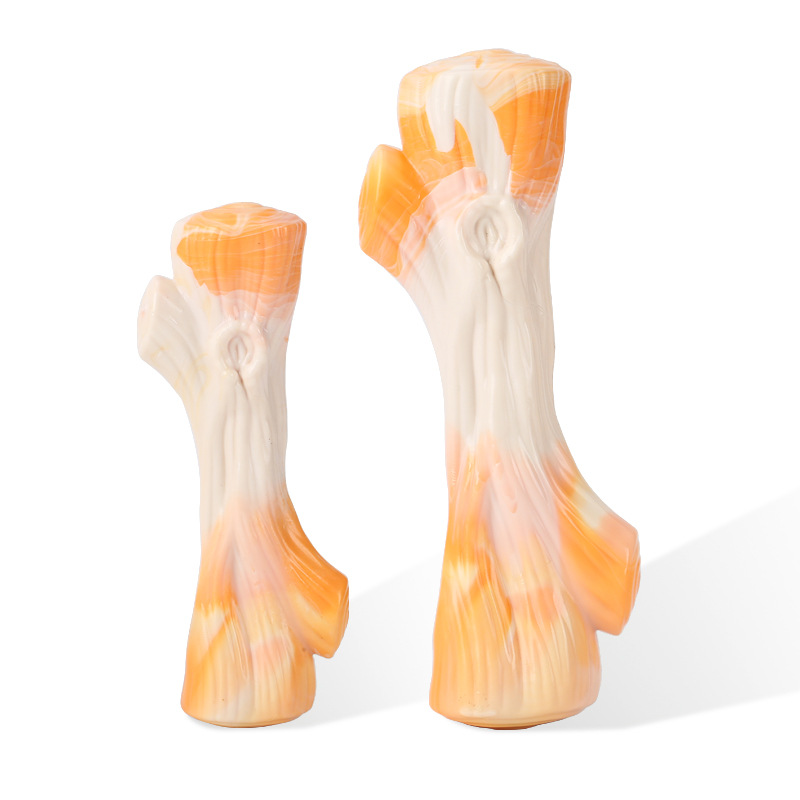 (2개) 국경 간 개 연삭 스틱 애완 동물 장난감 시뮬레이션 BARK 질감 치아 청소 스틱 물린 방지 대화 형 개 훈련 장난감