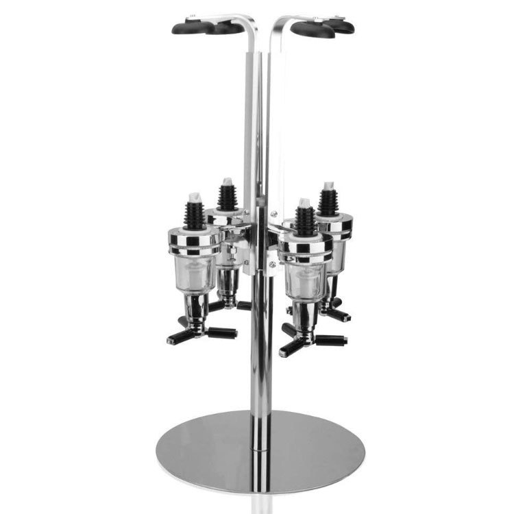 Dispartidor de vino tinto de cuatro extremos, estante de vertido giratorio de vino de cuatro extremos, dispensador cuantitativo de vino de cuatro extremos, herramienta de mezcla de cóctel giratoria