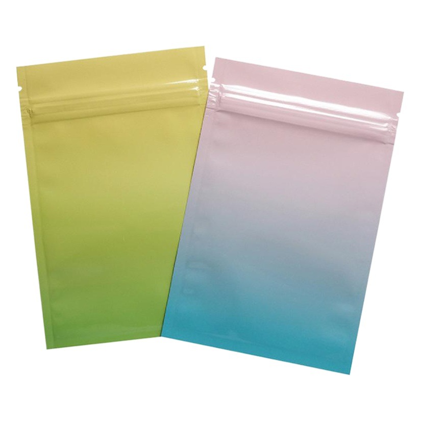 Colorido auto-Sellado bolsa de embalaje de alimentos té bolsa de cremallera máscara de polvo joyas de papel de aluminio chapado MINI BOLSA