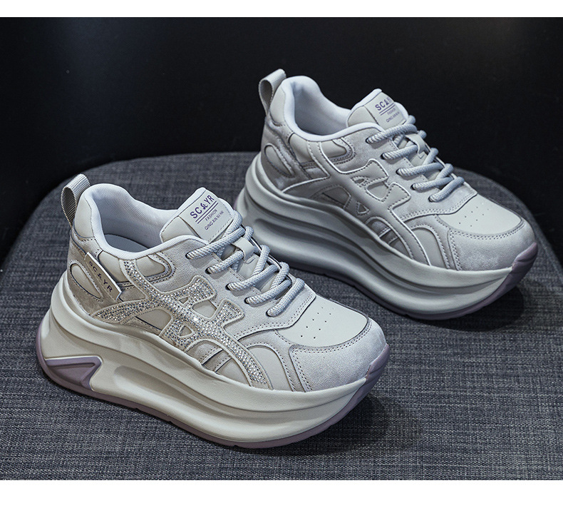 Giày sneaker nữ đế dày phong cách thể thao thời trang — M2997-1 Lông xám, M2997-1 Lông champagne, M2997 Lót đơn champagne, M2997 Lót đơn xám chi tiết 30
