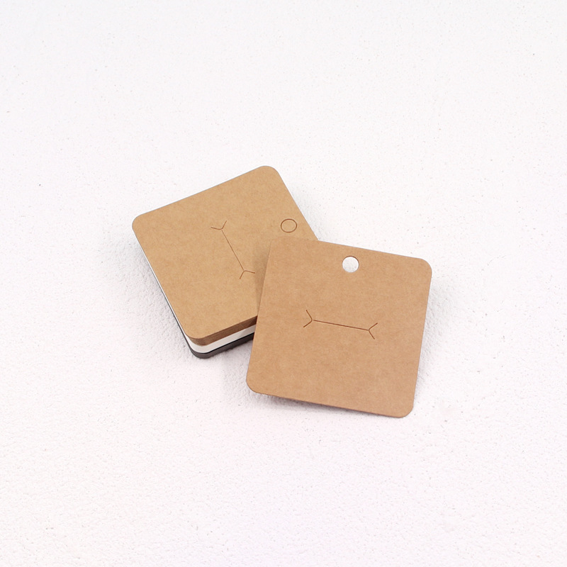 2022 new cross-border hot selling ring packaging card blank Kraft paper ring card 6 * 6cm in stock wholesale