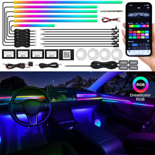 Suitable for car atmosphere lamp 256 color dynamic light and shadow car welcome lamp universal model retrofit cross-border exclusive supply
