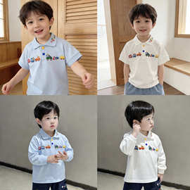 儿童打底衫2026春季新款男童打底衫男童长袖t恤宝宝现货春装上衣