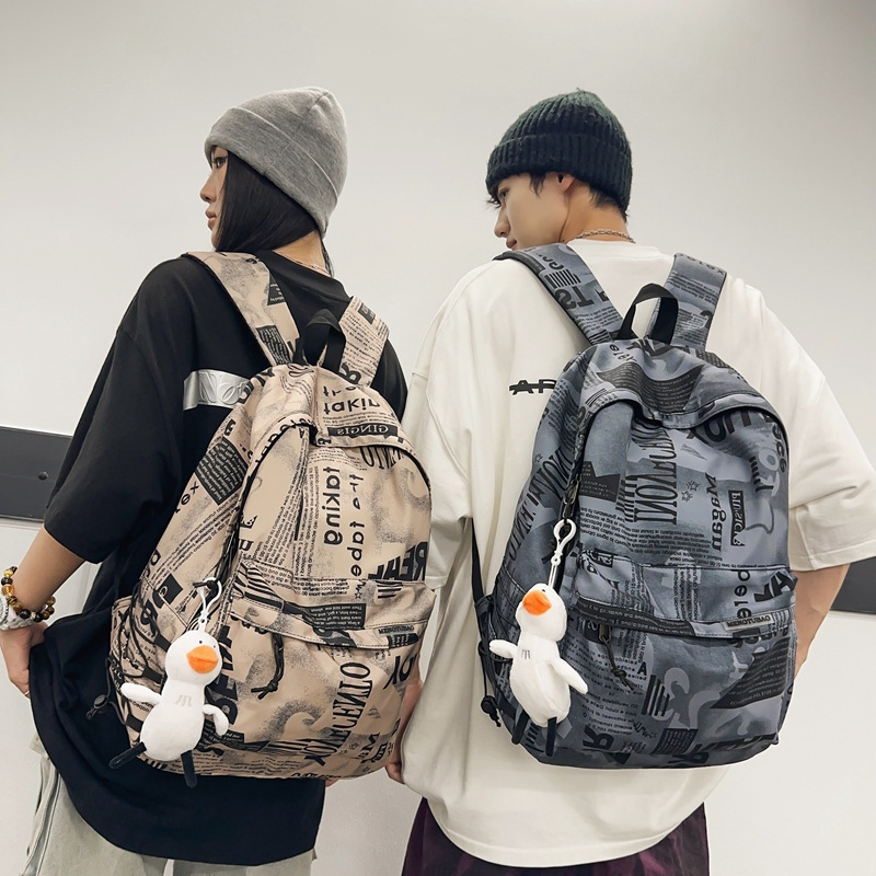 New Graffiti Backpack for Girls, Trendy Brand, Fashionable and Versatile, Outdoor Travel Couple Backpack, Junior High School Student School Bag for Men New Graffiti Backpack for Girls, Trendy Brand, Fashionable and Versatile, Outdoor Travel Couple Backpack, Junior High School Student School Bag for Men