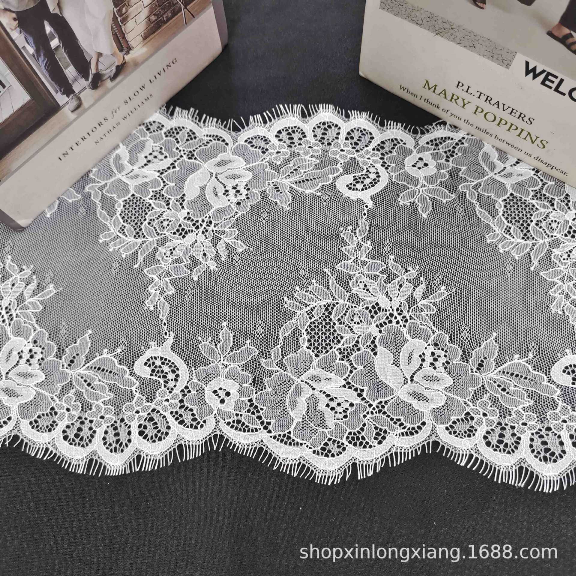 22CM睫毛蕾丝花边 锦纶无弹力 厂家现货直销
