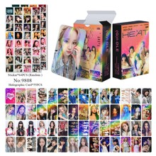 SX跨境专供明星照片卡GIDLE新专HEAT全息卡KPOP周边LOMO小卡