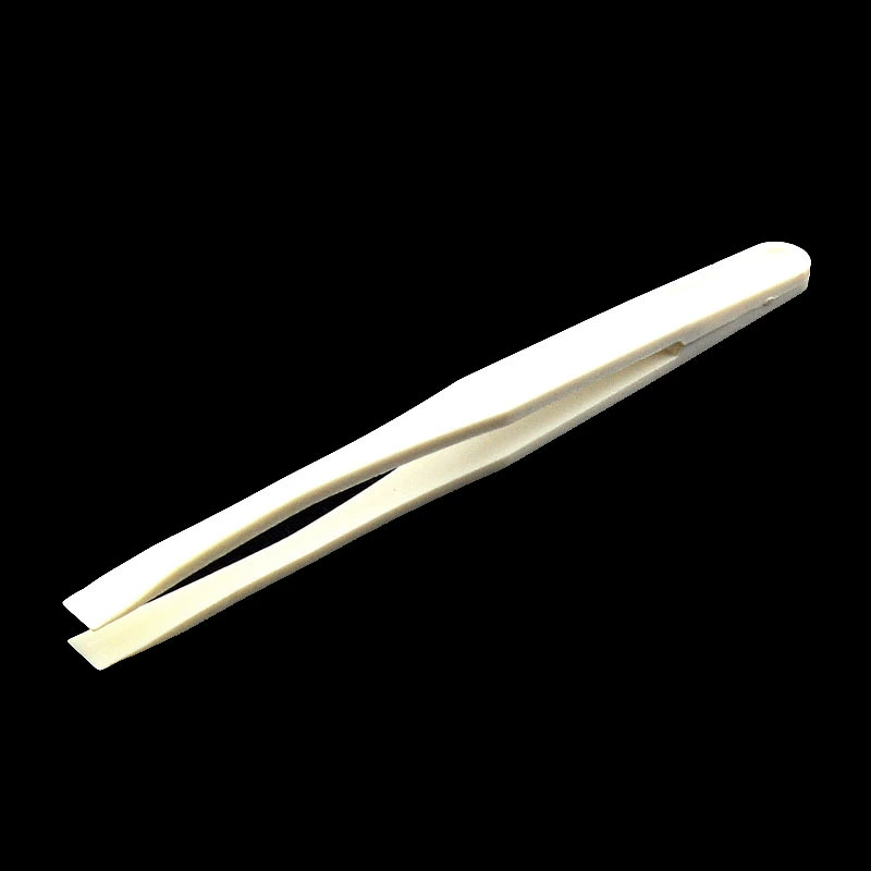 Пластиковый пинцет длиной 11,5 см/пластик/плоская головка/белые лабораторные расходные материалы