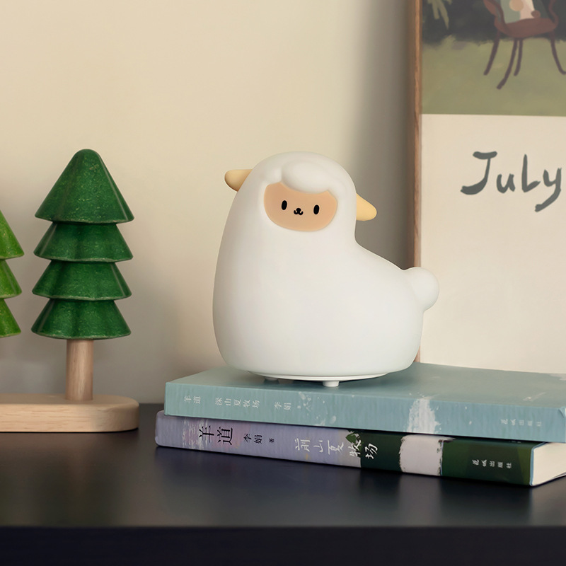Cute Cartoon Night Light with Charging Function, Bedside Lamp, Tap Sensor, Timer, Children's Decoration