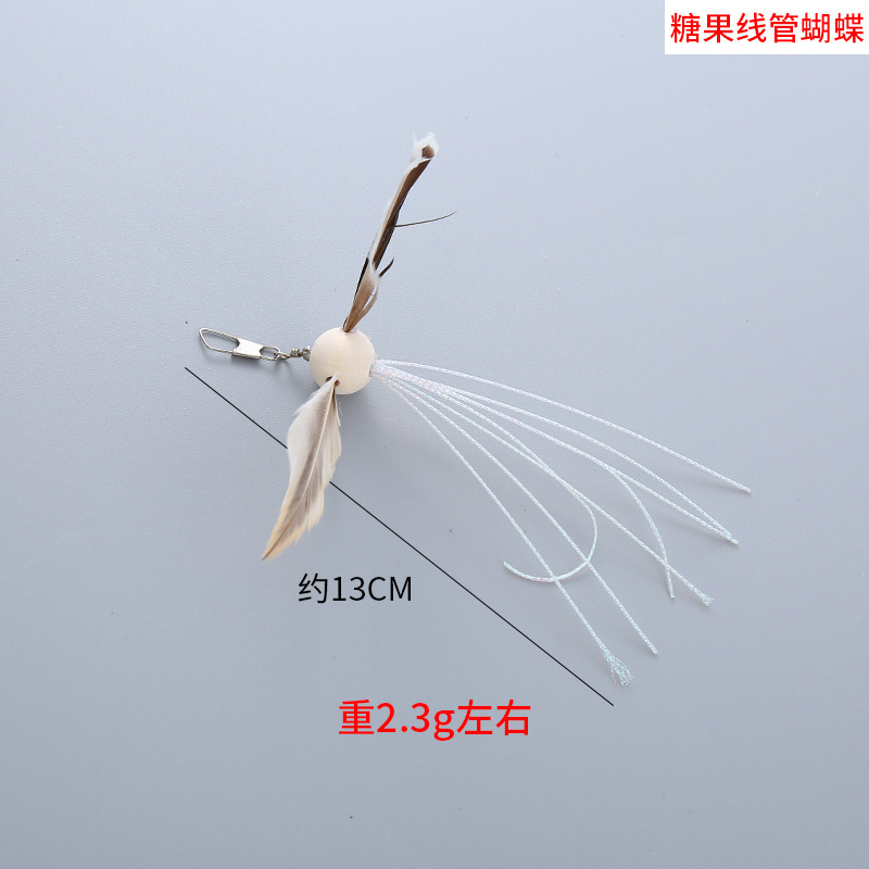 宠物用品新款毛绒羽毛逗猫棒替换头昆虫飞鸟可搭伸缩杆猫咪玩具|undefined