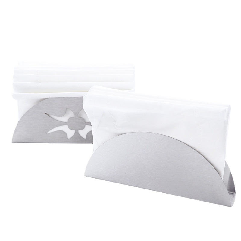 Cross-border fan-shaped napkin holder creative tissue holder napkin holder stainless steel western napkin holder tissue holder