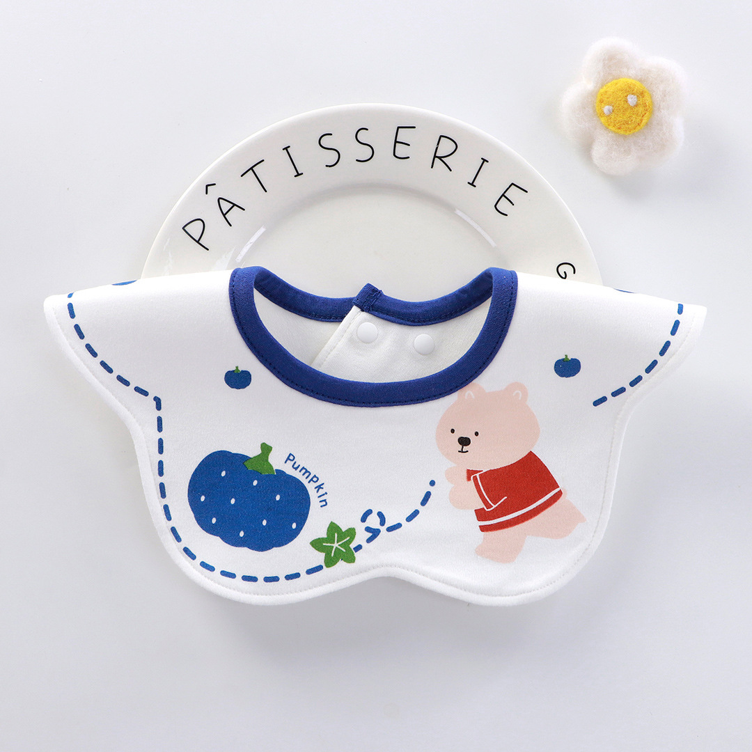 Babero para bebé toalla de saliva para bebé algodón impermeable recién nacido a prueba de vómitos babero para comer 360 grados rotación primavera y verano