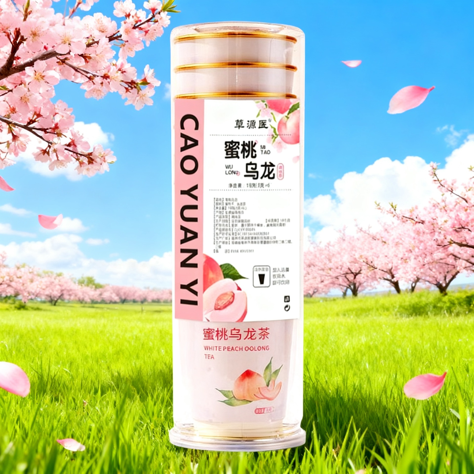 Peach Oolong Tea Mi Tao Wu Long Cold Brew Loose Leaf Wellness Tea for Women 2 Cans overview