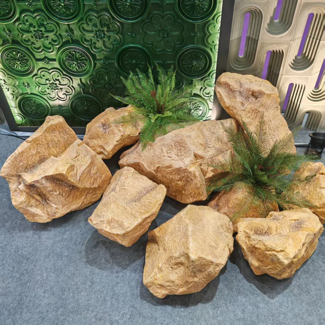 Landscape fake foam stone yellow hotel garden project sandstone…