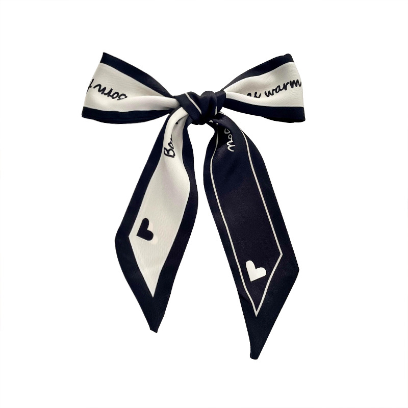 Carta de amor de verano pequeña tira estilo coreano estudiante bufanda de seda cinta todo partido banda de pelo bufanda de corbata de pelo para las mujeres