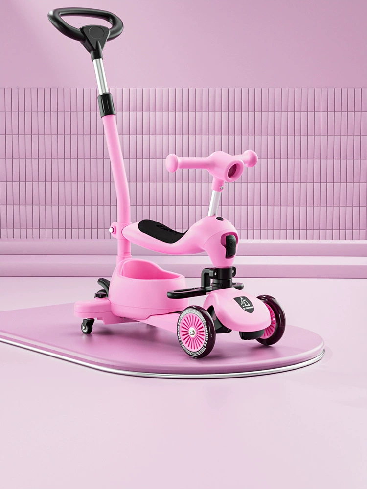 Children's universal scooter with seat for early age, 0-3-6 years