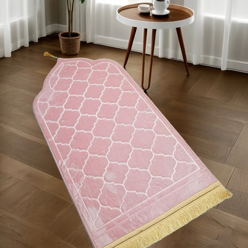 Amazonクロスボーダー祈りラッセル厚みのあるショートベルベットギフトフェルトエンボスカーペット