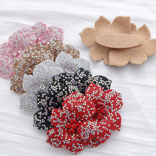 初夏新款水钻平底贴胶配饰 花朵鞋花镶钻服装辅料手工diy饰品配件