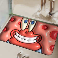 Cartoon expansion bathroom floor mat 3D stereoscopic vision concave and convex floor mat animated water-absorbent and quick-drying technology cloth floor mat