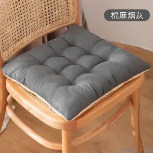 Solid color cotton and linen-ash