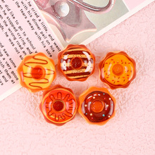 滴油胶发夹头绳配饰摆件仿真食玩甜圈面包系列树脂配件diy手机壳