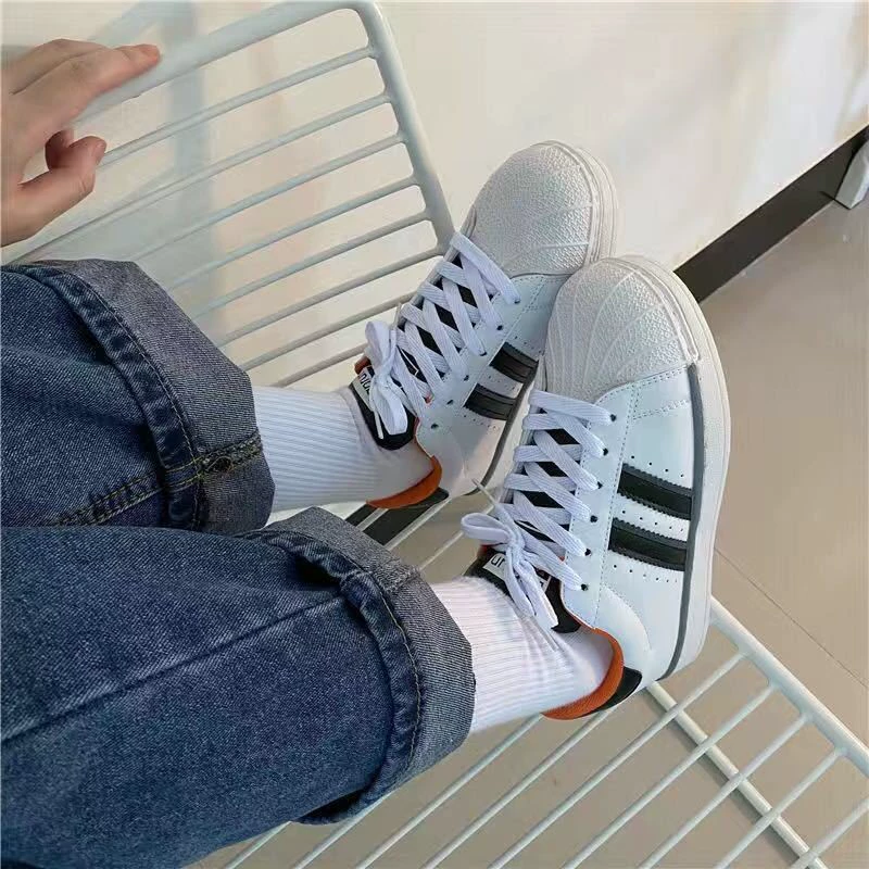 Корейская академия Харадзюку стиль цветная обувь с раковинами ulzzang повседневная нескользящая спортивная обувь с плоским дном для женщин