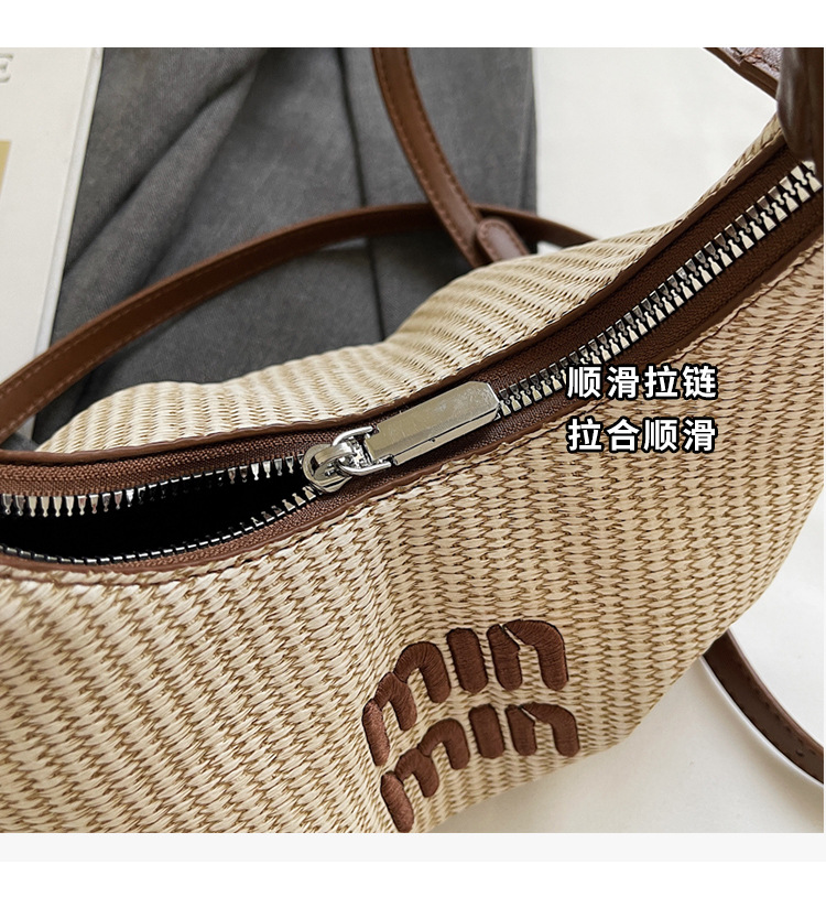 2025 Pleated handbag for Women's summer, a new niche design, trendy and fashionable, versatile woven single-shoulder crossbody bag Item Picture